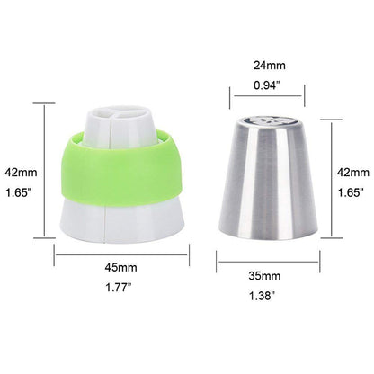 14-piece Russian Decorating Mouth One-piece Cake Decorating Mouth TPU Flower Bag